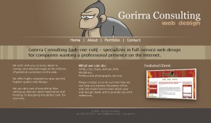 Gorirra Wireframe - home page