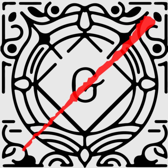 Gutenberg logo crossed out